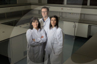 PORTRAIT - Zika Virus Forscher Olga Pleguezuelos, John Brew und Ana im Labor in Camden