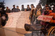 NEWS - Flüchtlinge in Idomeni protestieren gegen die Grenzschliessung von Mazedonien