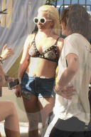 PEOPLE - Lady Gaga mit Samantha Ronson am Beach von Palm Springs