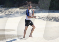 EXKLUSIV - Hugh Jackman und Frau Deborra geniessen ein Bad in St.Barts