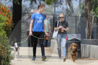 PEOPLE - Amanda Seyfried geht mit dem Hund Gassi