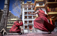 REPORTAGE - Mönche Debattieren Buddhismus in Tibet