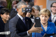 NEWS - Obama und Merkel beim Rundgang durch die Hannover Messe