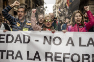 NEWS - Barcelona Metro-Mitarbeiter protestieren wÃ¤hrend des Streiks
