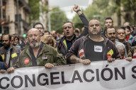 NEWS - Barcelona Metro-Mitarbeiter protestieren wÃ¤hrend des Streiks