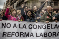 NEWS - Barcelona Metro-Mitarbeiter protestieren wÃ¤hrend des Streiks