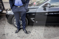 Uber drivers demonstration in Paris