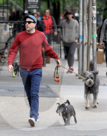 EXKLUSIV - Zachary Quinto mit Hund und 'Robidog Sack' unterwegs