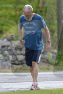 EXKLUSIV - Ein bärtiger David Letterman beim Joggen in New York