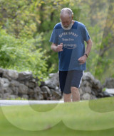 EXKLUSIV - Ein bärtiger David Letterman beim Joggen in New York