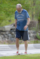 EXKLUSIV - Ein bärtiger David Letterman beim Joggen in New York