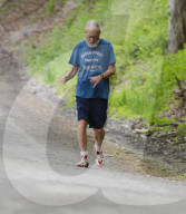 EXKLUSIV - Ein bärtiger David Letterman beim Joggen in New York