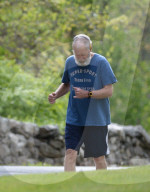 EXKLUSIV - Ein bärtiger David Letterman beim Joggen in New York