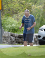 EXKLUSIV - Ein bärtiger David Letterman beim Joggen in New York