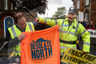NEWS - Grossbritannien: Anti-Fracking Demonstration in Yorkshire