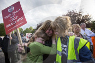 NEWS - Grossbritannien: Anti-Fracking Demonstration in Yorkshire