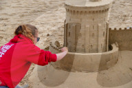 FEATURE - Sand Paläste am Bournemouth Beach