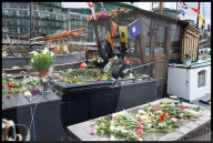 NEWS - Blumen beim Hausboot der ermordeten Jo Cox