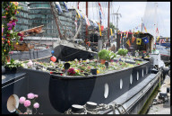 NEWS - Blumen beim Hausboot der ermordeten Jo Cox