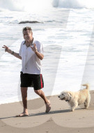 PEOPLE - Ryan O'Neal macht einen Strandspaziergang mit seinem Hund
