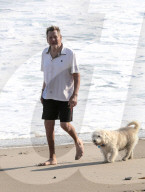 PEOPLE - Ryan O'Neal macht einen Strandspaziergang mit seinem Hund