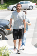 *EXCLUSIVE* Scott Disick rocks pink Nike sneakers