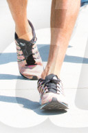 *EXCLUSIVE* Scott Disick rocks pink Nike sneakers