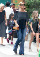 Heidi Klum Takes her Family Out for Lunch and Shopping