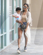 *EXCLUSIVE* Kelly Rowland takes her son Titan out shopping