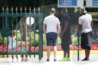 EXKLUSIV - Mario Balotelli mit Klein Pia einen Fun-Park in Verona