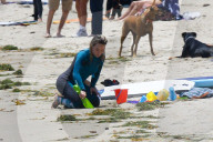EXKLUSIV - Hilary und Haylie Duff mit ihren Kindern am beach von Malibu