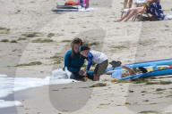 EXKLUSIV - Hilary und Haylie Duff mit ihren Kindern am beach von Malibu