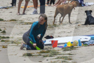 EXKLUSIV - Hilary und Haylie Duff mit ihren Kindern am beach von Malibu