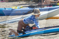 EXKLUSIV - Hilary und Haylie Duff mit ihren Kindern am beach von Malibu