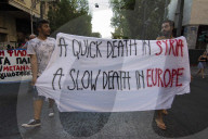 NEWS - FlÃ¼chtlinge demonstrieren in Athen