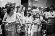 NEWS - Frauen für Hillary Clinten - Impressionen in Schwarz-Weiss