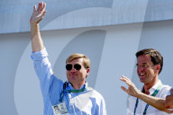 PEOPLE - König Willem Alexander eifert in Rio mit den Ruderern mit