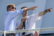 PEOPLE - König Willem Alexander eifert in Rio mit den Ruderern mit