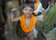 FEATURE - Indien: Wrestling in Allahabad
