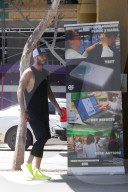 EXKLUSIV - David Beckham besucht mit Brooklyn den SoulCycle 