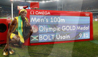 OLYMPIA 2016 - Usain Bolt holt Gold im 100 m Lauf