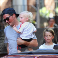 PEOPLE - David Garner mit seinem Sohn Sailor Gene unterwegs  in New York