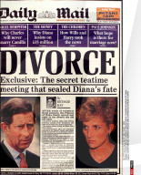 COUVERTURE DES JOURNAUX ANGLAIS SUR LE    DIVORCE DE CHARLES ET DIANA