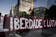 NEWS - Demonstration in Sao Paulo gegen den neuen PrÃ¤sidenten Michel Temer