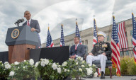 NEWS - Remember 9/11: US Präsident Barack Obama bei einer Gedenkveranstaltung am Pentagon