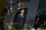 PEOPLE - New York: Andrea Bocelli singt vor der UNO-Generalversammlung