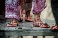 FEATURE - Spanien: Traubenstampfen in Sitges