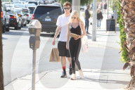 PEOPLE - Emma ROberts und Evan Peters verlassen das Gym in Holywood