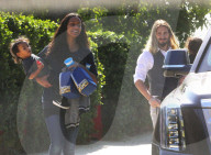PEOPLE - Zoe Saldana und Marco Perego mit ihren Zwillingen unterwegs