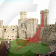 FEATURE - 'Weeping Window' Mohnblumen Installation am Caernarfon Castle